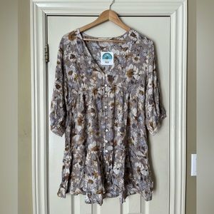 Cold Cactus Boutique floral mini dress. Size M.